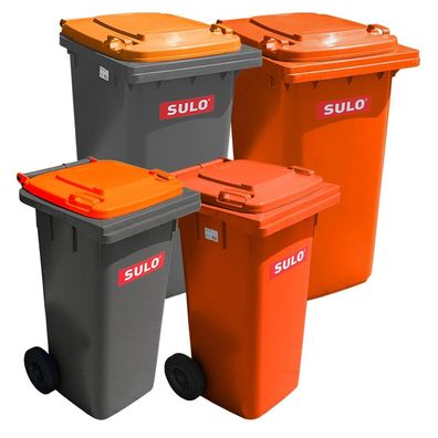 Sulo Mülltonne Abfalltonne Müllbehälter Wertstofftonne 120 L 240 L orange und grau