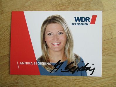 WDR Fernsehmoderatorin Annika Begiebing - handsigniertes Autogramm!!!