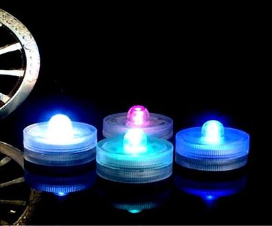 4x farbige LED Teelichter inkl. Batterien | flammenlose LED Kerzen | Windlicht