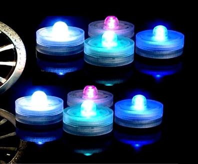 8x Wasserdichte LED Teelichter mit Farbwechsler | LED Kerze | LED Windlicht