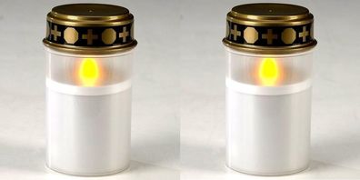 2er Set LED Grabkerze | Batteriebetrieben | LED Grablicht | LED Grablampe