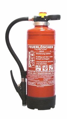 6kg ABC Pulver Auflade Feuerlöscher EN 3 Brandklasse A/ B/ C 43A =12LE