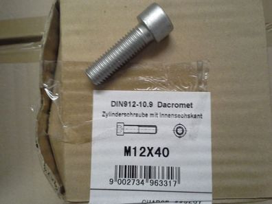DIN 912 Zylinderschrauben mit Innensechskant Dacromet, M 12x40 10.9 VZ 2 Stk