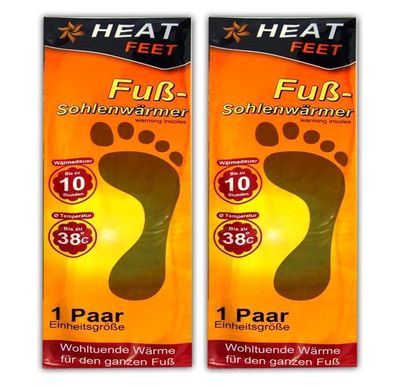 2 Paar Thermosohlen | Fußwärmer für Schuhe | Sohlenwärmer Thermopad Schuhheizung