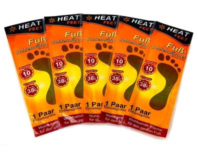 5x Fuß Thermopad für Schuhe | Zehenwärmer | Fußwärmer | Wärmesohlen Thermosohlen