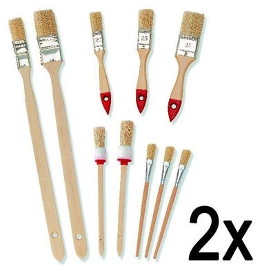 Flachpinsel Pinsel im 5-er Sortiment NEU 100 Stück Malerpinsel Rundpinsel
