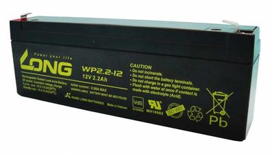 Akku kompatibel LC-R122R2PG 12V 2,2Ah AGM Blei Accu wartungsfrei Batterie