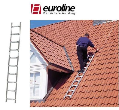 Euroline Alu - Dachleiter Dachdeckerleiter Länge 4,50 Mtr, Dachauflegeleiter 320