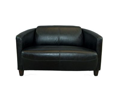 Vintage Echtleder Sofa Rocket schwarz Belon Black Zweisitzer Ledersofa 2-Sitzer