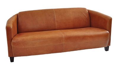 Vintage Echtleder Sofa Rocket hell dreisitzer Ledersofa 3-Sitzer
