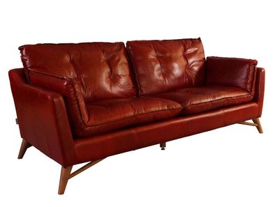 Bantry Sofa 3 Sitzer Design Ledersofa Royal Rouge Vintage Leder Möbel Couch 3er
