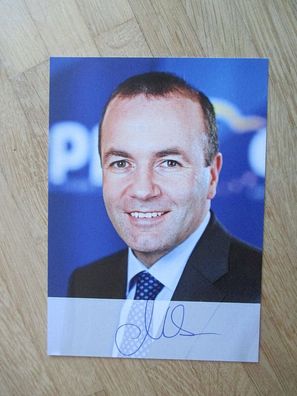 Fraktionsvorsitzender EVP CSU Politiker Manfred Weber - handsigniertes Autogramm!!!