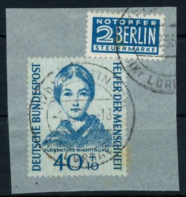 BRD 1955 Nr 225 zentrisch gestempelt Briefstück X792976
