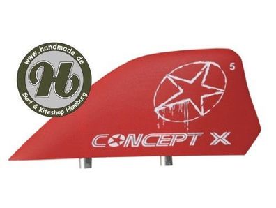 Concept X Kite Kiteboard Finne Kitefin Fin 5cm G10 ROT