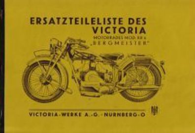 Ersatzteilliste Victoria Bergmeister KR6, Motorrad, Oldtimer, Klassiker