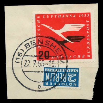 BRD 1955 Nr 208 gestempelt Briefstück X792C86