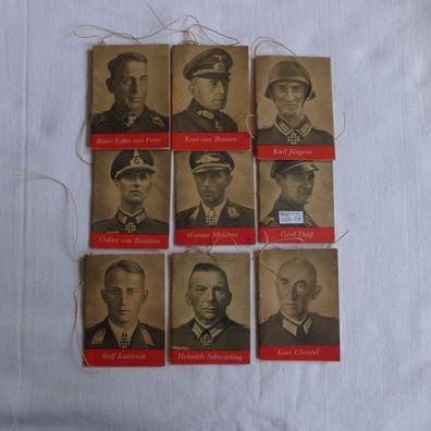 9 Hefte WHW 1942/43, Helden der Wehrmacht Heft 3,4,6,8,9,13,15,16,18, RK - Träger