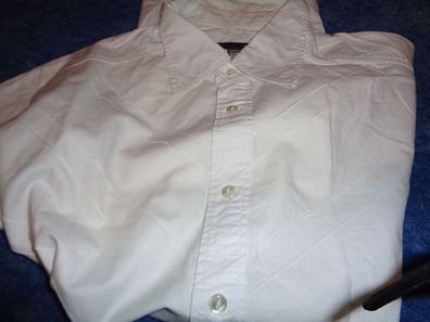 Hemd mit halben Arm Größe L Baumwolle - weiß-H&M