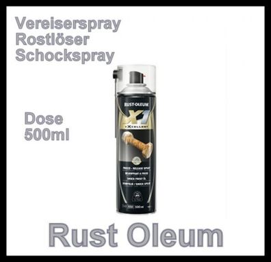 6 Dosen Rust-Oleum X1 Schockspray Vereiserspray 500ml Rostlöser Schraubenlöser Mutt