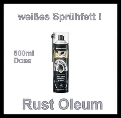 6 Dosen Rust-Oleum X1 weißes Sprühfett 500ml Hitzebeständig Silikonfrei wasserabwe