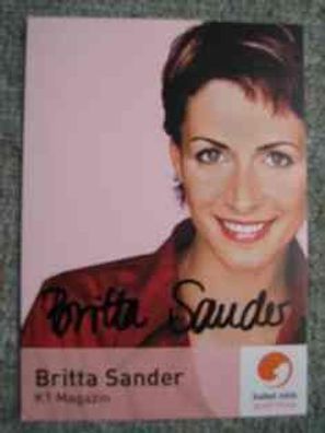 Kabel1 Fernsehmoderatorin Britta Sander - handsigniertes Autogramm!!!