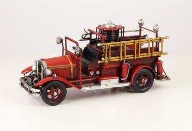 Deko Feuerwehr Wagen Blech Auto Modell Retro Vintage Nostalgie Länge 36,2 cm