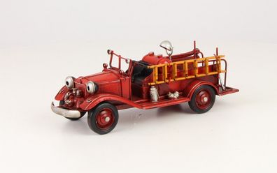 Deko Feuerwehr Wagen Blech Auto Modell Retro Vintage Nostalgie Länge 26,5 cm
