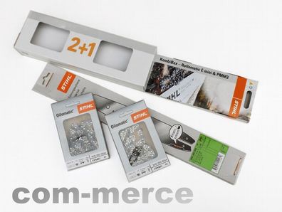 STIHL KombiBox Rollomatic E mini und 3/8" PMM3, 30 cm Schwert & 2 Ketten