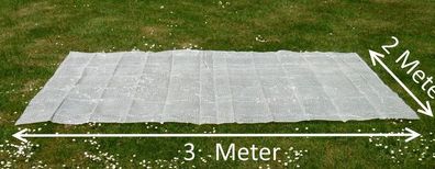 Gitterfolie 2 x 3 Meter transparent Pflanzenabdeckung Windschutz Sichtschutz Schutz