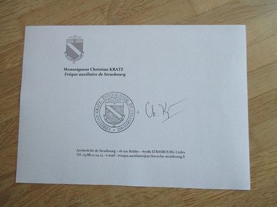 Weihbischof von Straßburg Christian Kratz - handsigniertes Autogramm!!!