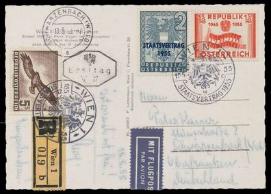 Österreich 1953 Nr 986 BRIEF MIF Postkarte X7994EE