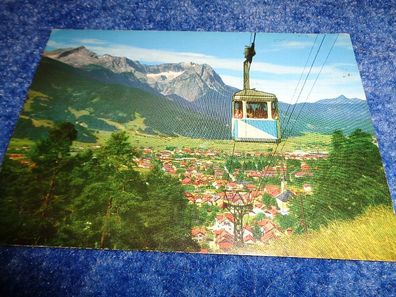 5052 / Ansichtskarte - Wankbahn bei Garmisch Partenkirchen mit Zugspitzgruppe