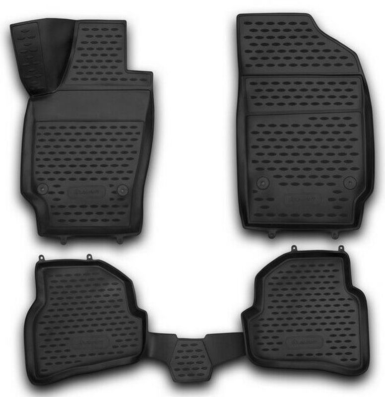 Passform 3D Fußmatten für VW Polo V 5, Schrägheck 12/2009-2020, 4-teilig 6R 6C
