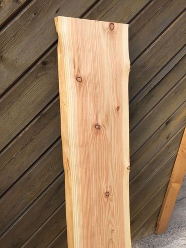 Handwerk Massivholz 50cm Baumscheibe unbesäumt Lärche Brett rustikal Bohle 