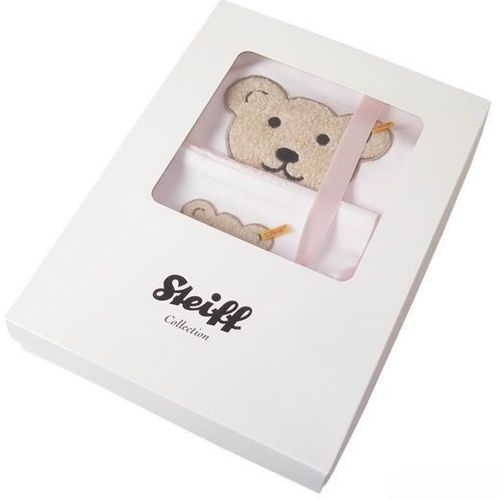 STEIFF® Baby Bettwäsche Garnitur Rosa Teddy im Geschenkbox 100 x 135 cm  NEU! 