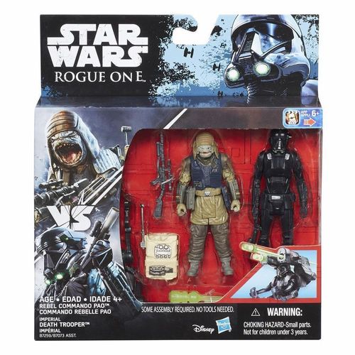 Star Wars Rogue One Rebel Commando Pao vs Death Trooper Hasbro B7259 
