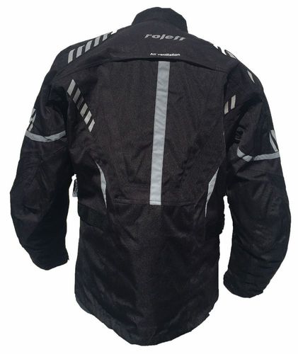 Roleff Racewear Material lange Hood.de Farbrichtung 500D Schwarz in Motorradjacke mit - wasserdicht Kodra kaufen Protektoren, bei Schwarz