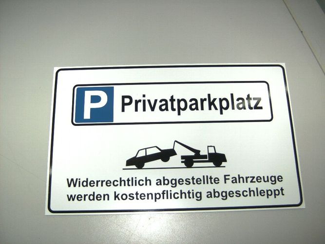 Parkplatz Privatparkplatz Schild/ Schilder mit Wunschtext oder