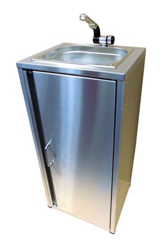 Mobiles Warmwasser Waschbecken Handwaschbecken Waschstation  Edelstahl 
