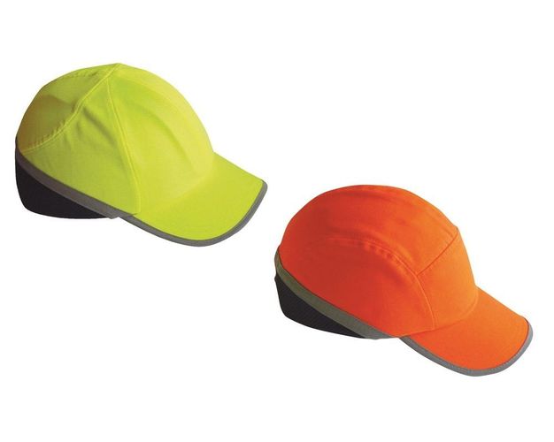 Anstoßkappe Schutzhelm gelb orange Schutzkappe Arbeitskappe Kopfschutz EN812 NEU 