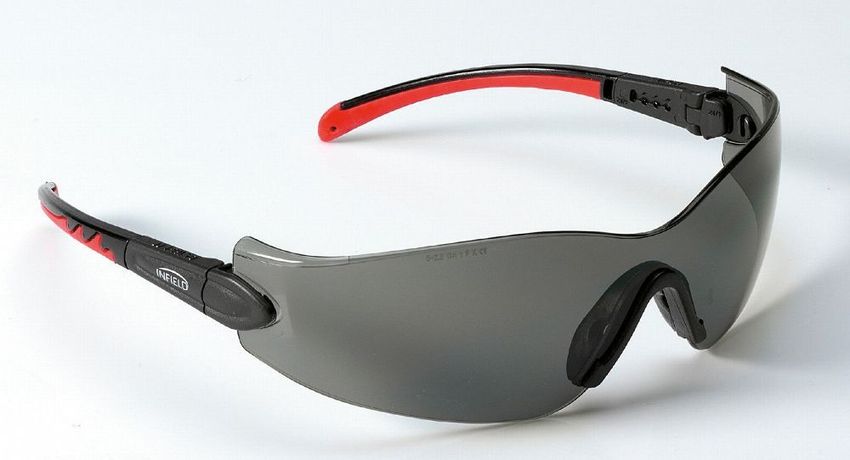 extrem leicht Infield Schutzbrille dunkel getönt Arbeitsschutzbrille 