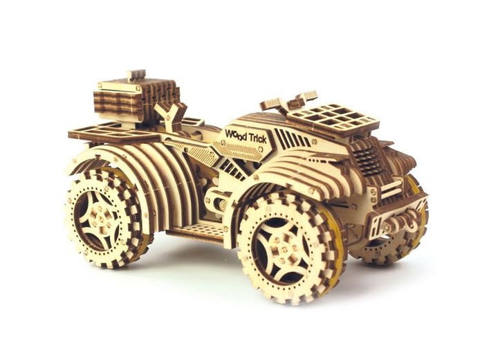 Wood Trick Quad Bike 3D Holzbausatz Holzpuzzle Modellbausatz Fahrzeug Holz Bauen 