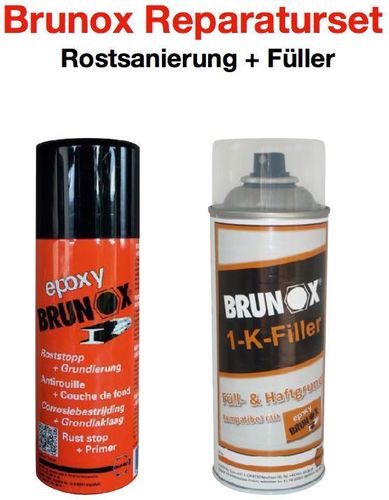Brunox 2X Epoxy Rostumwandler Rostschutz Roststopp Grundierung Grundierer  250 ml : : Auto & Motorrad