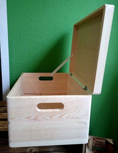 Regalboxen Allzweck Aufbewahrungs-Stapelkiste mit Scharnier-Deckel 40x30x23,5 cm 