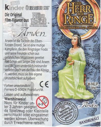 Ü Ei 2003 Einzelfiguren Herr der Ringe 3 Arwen BPZ 