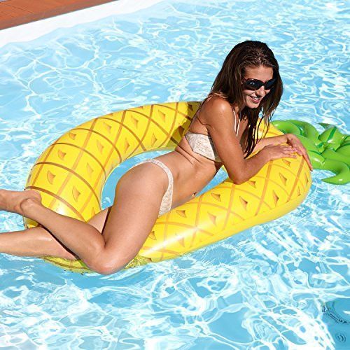 Schwimmring XXL Schwimmreifen Ananas Schwimmhilfe Luftmatratze Wasserliege 