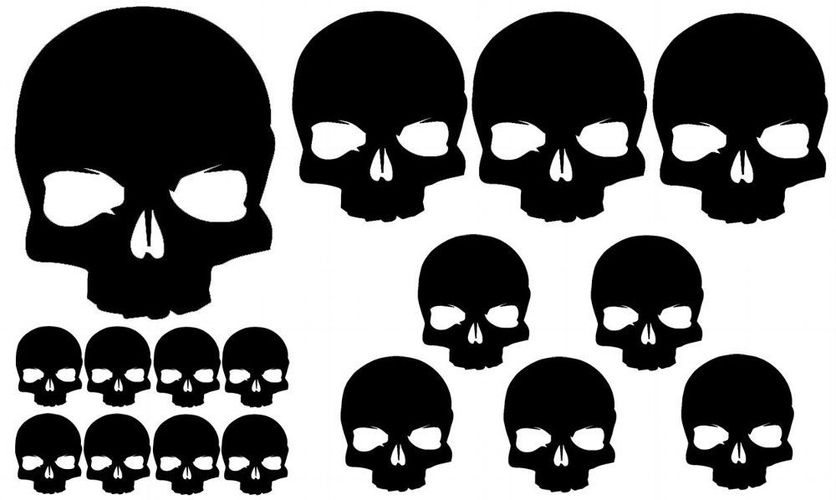 10 x Punisher Aufkleber Set JDM DUB Auto Totenkopf Skull OEM
