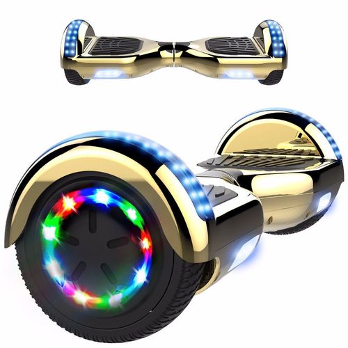 Hoverboard Schwarz 6,5 Zoll Elektro Scooter LED Bluetooth Selbst Balance Board 