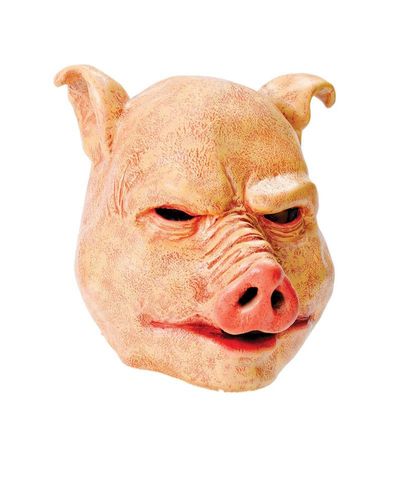 Tier Maske böses Schwein Erwachsene Pig Tiermaske Vollmaske Schweinemaske 