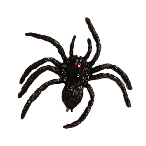 27 große eklige Deko Spinnen 8 cm Halloween Dekoration schwarz Horror Partydeko 
